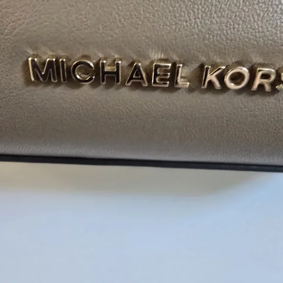 Michael Kors Taupe Leather Satchel with Contrast Stitching - Picture 8 of 8
